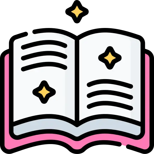 Libro abierto que desprende magia que representa una biblioteca.