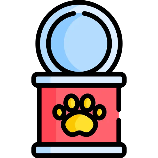 Icono de una lata de comida para mascotas